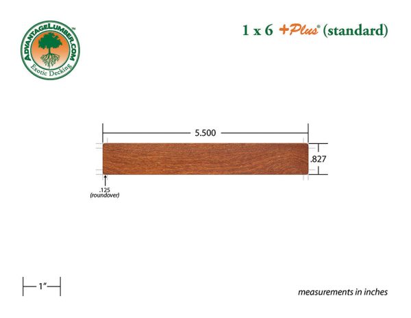 1 x 6 +Plus® Cumaru Wood Decking, B-Grade Random Length For Sale - Image 2
