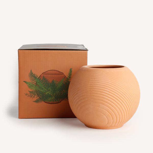 Green Orb Terracotta Planter For Cheap