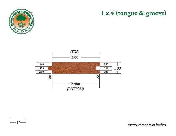 1x4 Cumaru Tongue & Groove 6 -18  Deck Surface Kit on Sale - Image 3