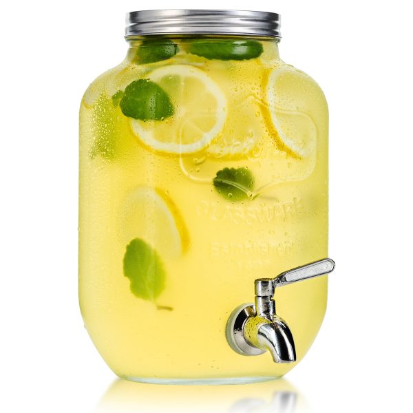 1 Gallon Glass Beverage Dispenser - Yorkshire Fashion